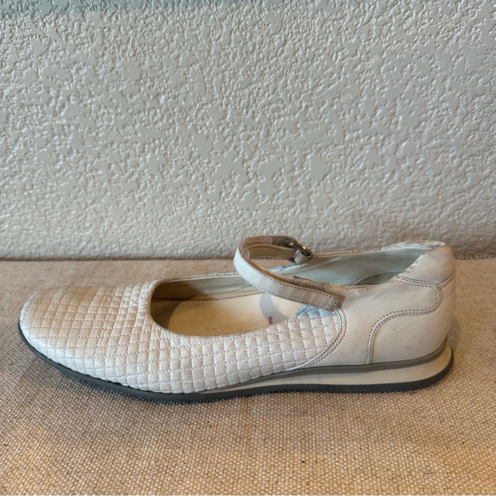 Prada Sport White Leather Mary Jane Left Shoe - Picture 5 of 14